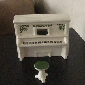 COPY - Porcelain piano music box w/ matching stool
